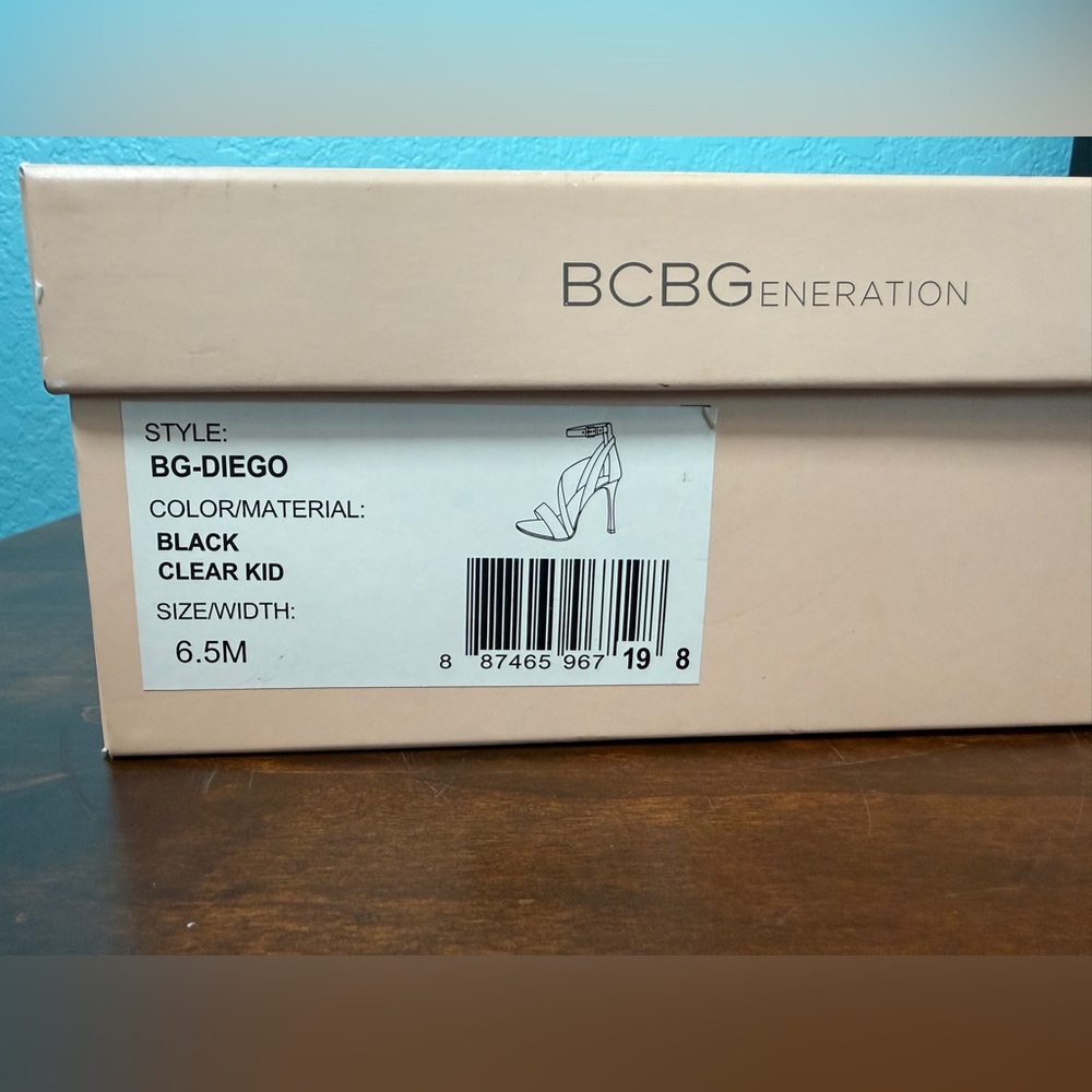 BCBGeneration Black Strappy Heels Size 6.5 - Picture 7 of 7